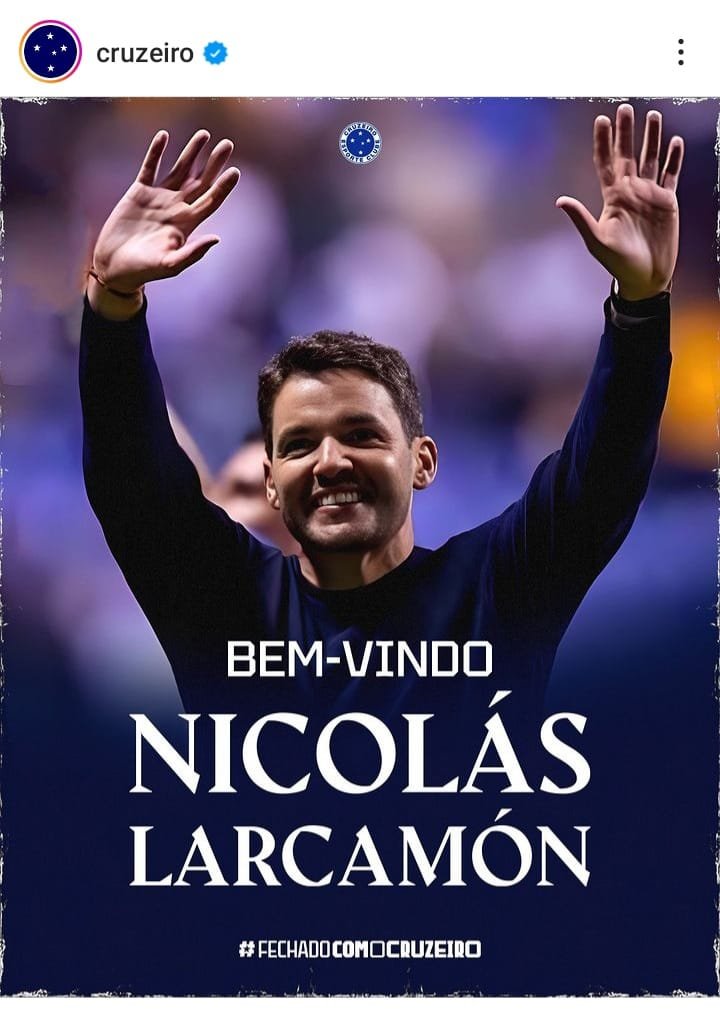 Nicolás Larcamón é o novo treinador do Cruzeiro 2 Screenshot 20231220 141929 Instagram