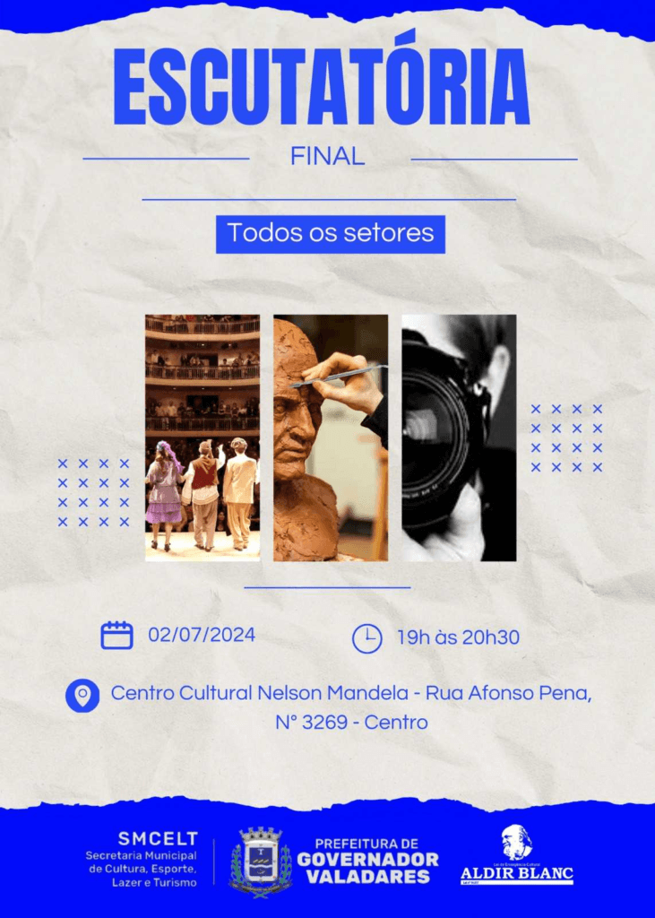 Escutatória final da Lei Aldir Blanc acontece hoje (1º) no Centro Cultural Nelson Mandela 1 image
