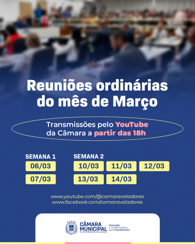 As reuniões ordinárias de março começam hoje! 1 image 10