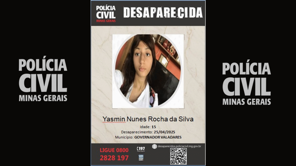 Garota está desaparecida desde sexta-feira (25/4), quando saiu de sua casa, em Governador Valadares 1 image 181
