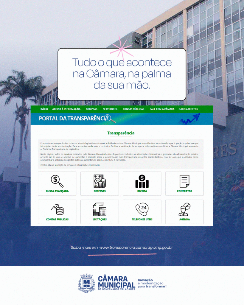 Câmara de Valadares lança novo Portal da Transparência e eleva índice de acesso à informação pública 1 image 242